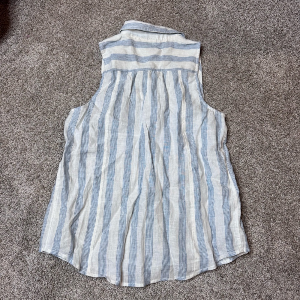MAEVE ANTHROPOLOGIE Linen Button Down Tank - Picture 6 of 6